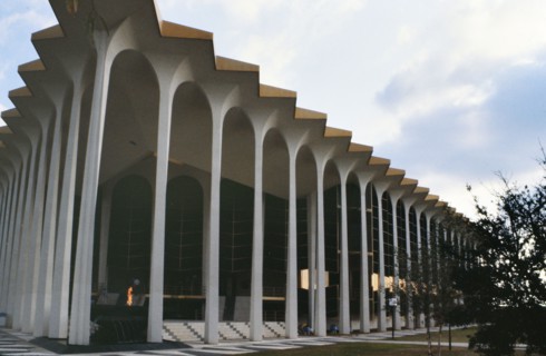 Buildings on the campus of Oral Roberts University in Tulsa Oklahoma