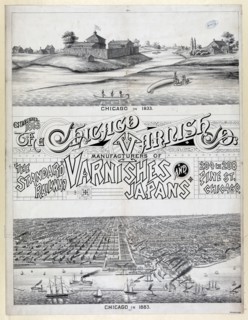 Chicago in 1833. Chicago in 1883