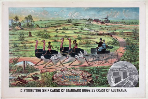 Distributing ship cargo of standard buggies coast of Australia