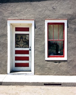 Door and window in a Spanish