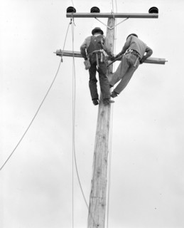 Light poles and wiring for electric lighting