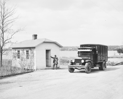 Mail truck at Post Office