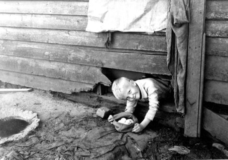 Mischievous Little Boy with hat full of eggs Iredell County