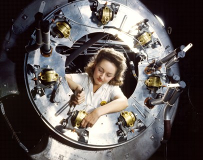 Cowling for one of the motors for a B-25 bomber