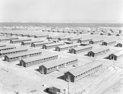 Living quarters of evacuees of Japanese ancestry