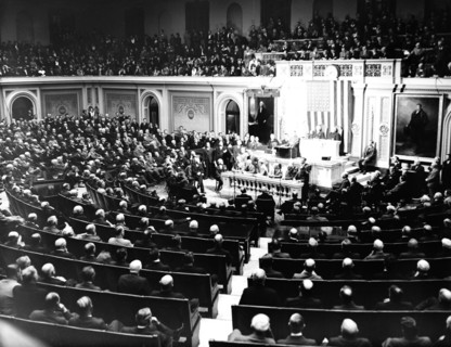President Roosevelt Reads Message To 73rd Congress