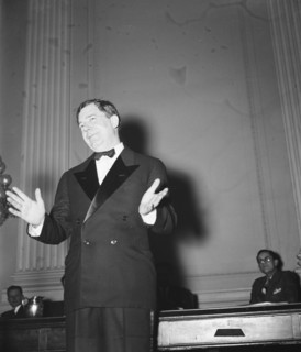 Senator Huey P. Long speaking in early 1935