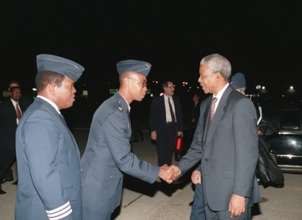 South Africa president Nelson Mandela