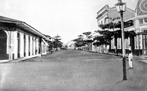 Street scene in the Amazon port city Iquitos in Peru