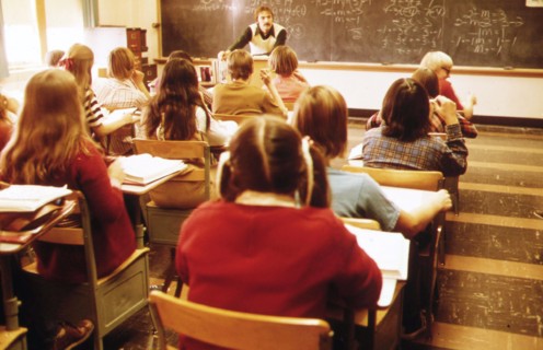 Students and Teacher in a Classroom