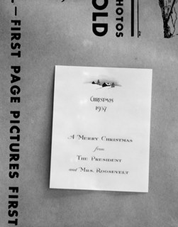 The 1937 Christmas greeting from the Franklin Roosevelt family