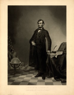 Head of Abraham Lincoln superimposed