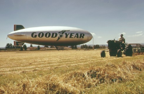 Threshing at the Pierson Park Airfield