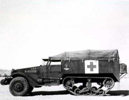 Track which has been converted into an ambulance
