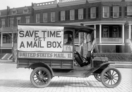 United States Post office mail wagon ca. 1916