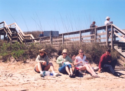 Visitors soak in some rays