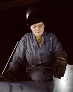 Woman welder at Heil and Co.
