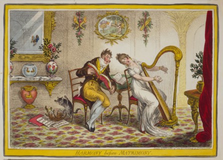 Harmony before Matrimony ca. 1805, James Gillray engraver