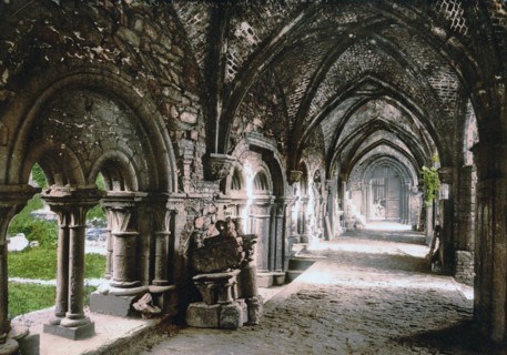 St. Bavon Abbey, the cloister, Ghent, Belgium ca. 1890-1900