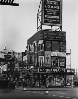 Billboards and signs, Fulton Street between State street and Ashland place, Brooklyn ca. 1936