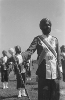 Indonesia History - Drum maitre from a British-Indian military music corps ca. 1946 (Location: Dutch East Indies)