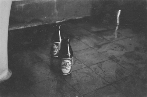 Two beer bottles (from the E&B brand) ca. 1947