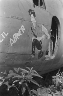 American Aircraft Graveyard, Drawing of muscular man with caption Lil Abner; Date November 10, 1947; Location Indonesia, Dutch East Indies