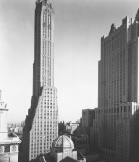 1930s New York City - St. Bartholomew's, Waldorf Astoria, General Electric Building, Park Avenue and 51st Street, Manhattan ca. 1936