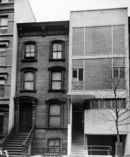 1930s New York City - Glass Brick and Brownstone fronts, 209 and 211 East 48th Street, Manhattan ca. 1938