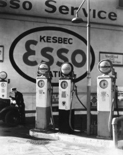 1930s New York City - ESSO Gasoline Station, Tenth Avenue and 29th Street, Manhattan ca. 1935