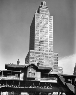 McGraw Hill Building, from 42nd Street and Ninth Avenue looking east, Manhattan ca. 1936