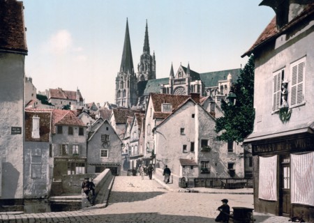 The market street, Chartres, France ca. 1890-1900