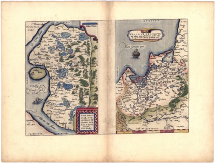 Abraham Ortelius - First World Atlas ca. 1570 - Thietmarsia. Prvssia