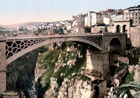 With great bridge, Constantine, Algeria ca. 1899