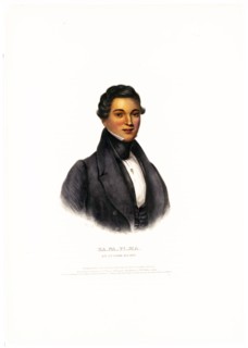 Antique Native American Print - Ka-Na-Pi-Ma, an Ottawa Chief ca. 1842