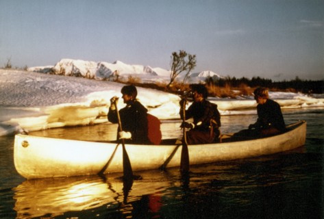 March 1976 - Canoeing on the Brooks River, Katmai National Monument, Alaska