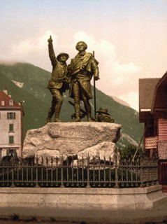 The Saussure monument of Chamonix, Chamonix Valley, France ca.1890-1900
