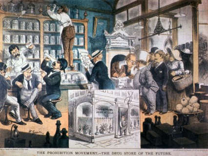 The drug store of the future ca. 1882