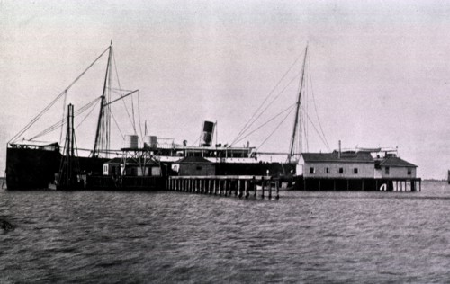 North end of the disinfecting wharves at the quarantine station on Blackbeard Island, Georgia ca. 1895