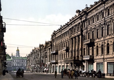 Nicolviewskaia, (i.e., Nikolaevskaia), street, Kiev, Russia, (i.e., Ukraine) ca. 1890-1900