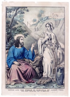 Christ and the woman of Samaria at Jacob's Well: Jesus Christ S'Entretient avec la Samaritaine. John IV - 1:42 ca. 1835-1856