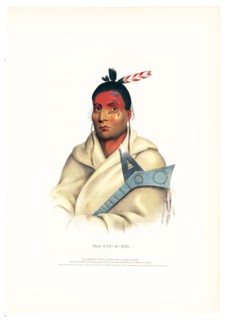 Antique Native American Print - Waa-Top-E-Not ca. 1843