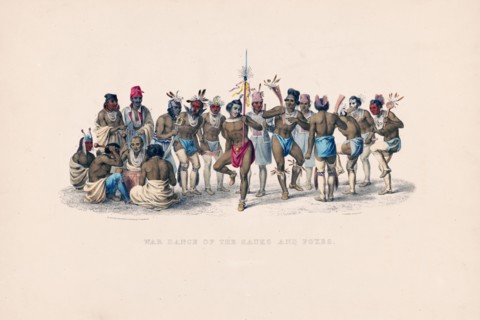 War dance of the Sauks and Foxes ca. 1836