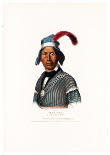 Antique Native American Print - Yaha-Hajo. A Seminole chief ca. 1842