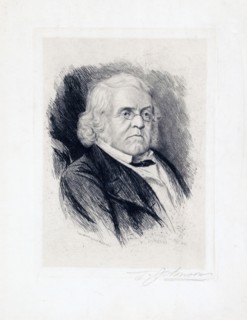 William Makepeace Thackeray, head-and-shoulders portrait, facing slightly right ca. 1890