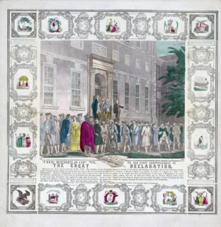 The rebels of '76--Or the first announcement of the great declaration ca. 1860