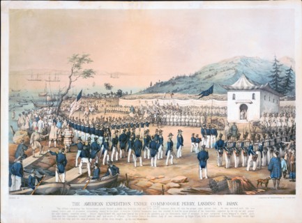 The American expedition, under Commodore Perry, landing in Japan, July 14, 1853