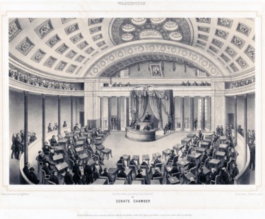 United States Senate chamber ca. 1850