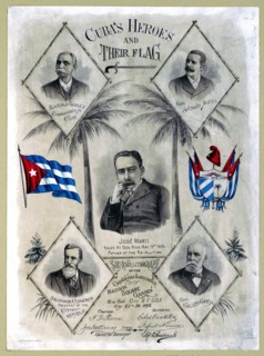 Cuba's heroes and their flag ca. 1896