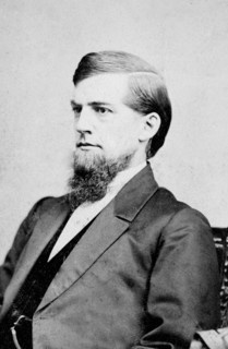 Photograph shows Maine congressman Eugene Hale, half-length portrait, seated 1874